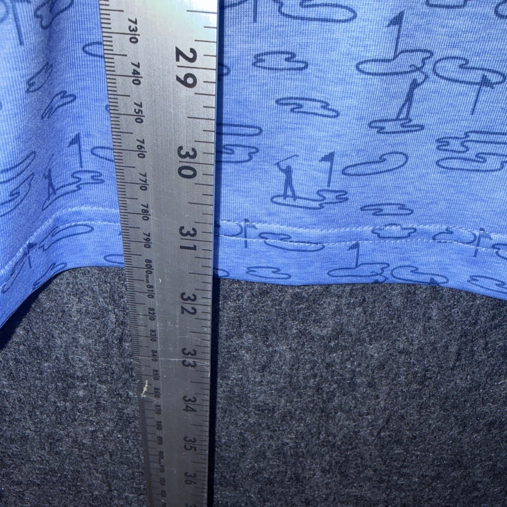 Ben Hogan 3XL Men Blue All Over Golf Print UPF15 Short Sleeve Golf Polo Shirt - Picture 7 of 8